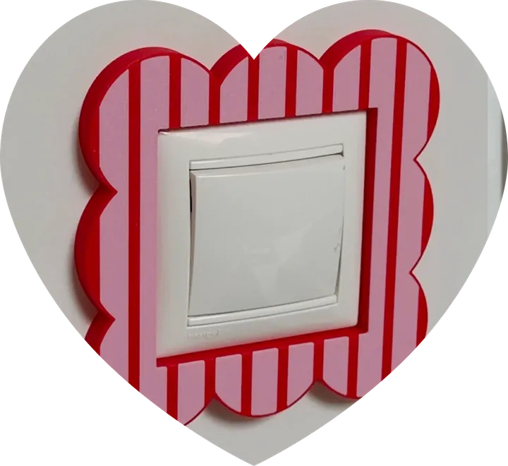 Striped flower frame around a switch